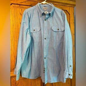 Carhartt light weight denim shirt 2 XL Tall